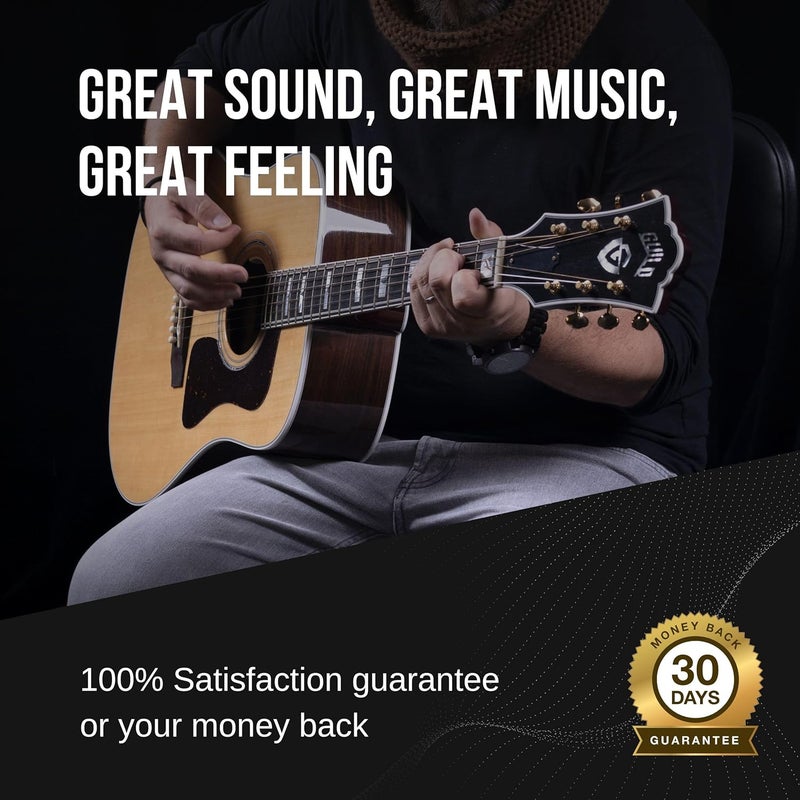 Henry's Strings Extra Light Acoustic Guitar Strings 09-44 - Easy On Fingers & Excellent Sound - Extra E-1 String & 3 Guitar Picks - Super Light Acoustic Guitar Strings - Steel 6 String Set Cuerdas Para Guitarra - Image 4